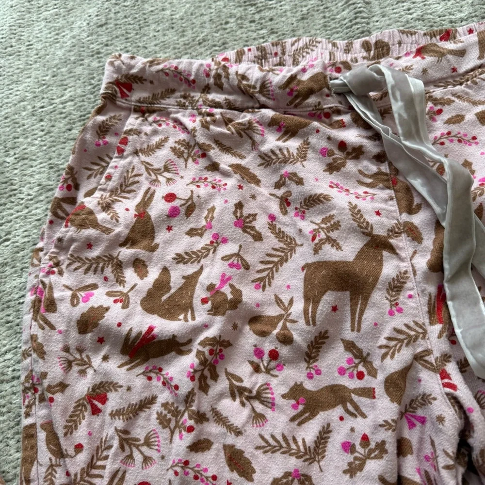 Boden Woodland Animal‎ Print Cotton Pajama Lounge Pants M